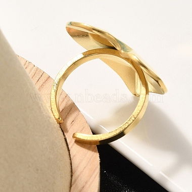 304 Stainless Steel Open Cuff Ring for Women(RJEW-B109-03G-05)-4