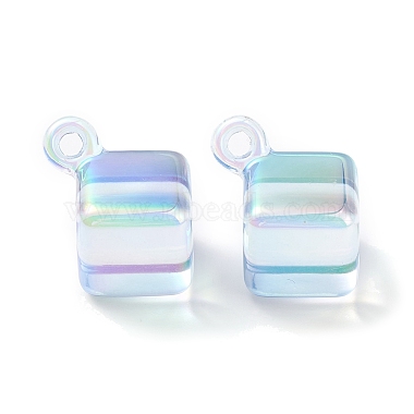 Transparent Acrylic Pendant with AB Color Plated(MACR-D059-05)-2