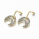Brass Micro Pave Cubic Zirconia Dangle Stud Earrings(EJEW-S208-133A-NF)-2