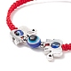 Resin Evil Eye & Alloy Braided Bead Bracelet(BJEW-JB08487)-5