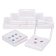 White Acrylic Loose Diamond Display Boxes with Clear Hinged Lid(CON-WH0092-18B)-1