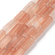 Natural Pink Aventurine Beads Strands, Cuboid, 12.5~13.5x3~5x3~4.5mm, Hole: 1mm, about 30~32pcs/strand, 15.1~15.9 inch(38.5~40.5cm)(G-F631-E28)
