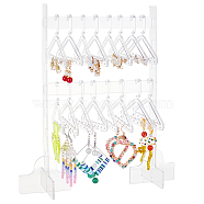 Transparent Acrylic Earring Display Stands, Earring Organizer Holder, Coats Hanger Shape, Clear, Finished Product: 22x7x25cm, about 22pcs/set(EDIS-WH0030-09)