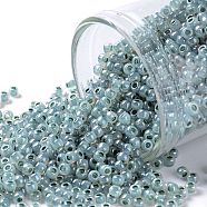 TOHO Round Seed Beads, Japanese Seed Beads, (915) Dark Sea Foam Ceylon Pearl, 11/0, 2.2mm, Hole: 0.8mm, about 1110pcs/10g(X-SEED-TR11-0915)