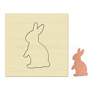Wood Cutting Dies, with Steel, for DIY Scrapbooking/Photo Album, Decorative Embossing DIY Paper Card, Rabbit Pattern, 10x10cm(DIY-WH0178-077)