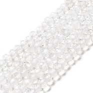 Natural Quartz Crystal Beads Strands, Rock Crystal, Grade AA, Faceted, Rondelle, 4x3mm, Hole: 0.7mm, about 132pcs/strand, 15.35''(39cm)(G-I341-07B)
