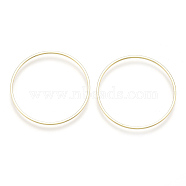 Brass Linking Rings, Ring, Real 18K Gold Plated, 30x1mm(KK-S348-201)