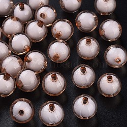 Transparent Acrylic Beads, Bead in Bead, Round, Lavender Blush, 11.5x11mm, Hole: 2mm, about 520pcs/500g(TACR-S152-16A-760)