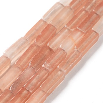 Natural Pink Aventurine Beads Strands, Cuboid, 12.5~13.5x3~5x3~4.5mm, Hole: 1mm, about 30~32pcs/strand, 15.1~15.9 inch(38.5~40.5cm)