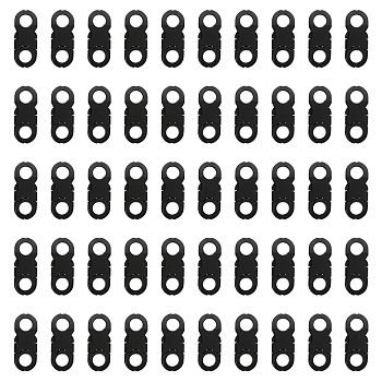 100Pcs Plastic Side Release Buckles, Heavy Duty Snaps Clips for Backpack, Waist Pack, Black, 27.5x11x5mm, Hole: 6mm