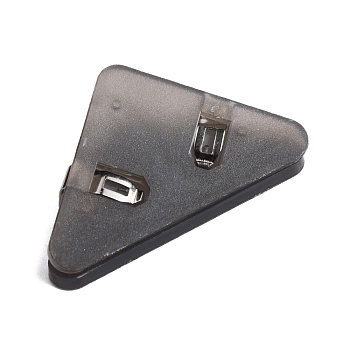 Plastic Bulldog Binder Clips, Triangle with Iron Findings, for Office School Supplies, Black, 3x5.2x1.9cm