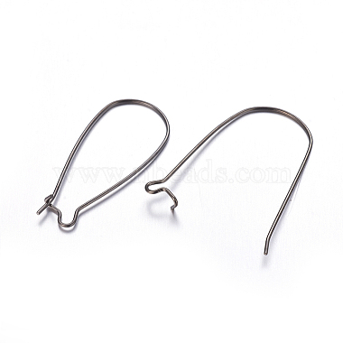 Brass Hoop Earrings Findings Kidney Ear Wires(X-EC221-B)-2