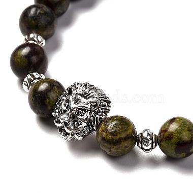 Perles de pierres précieuses naturelles et synthétiques stretch bracelst pour hommes femmes(BJEW-JB06703)-6