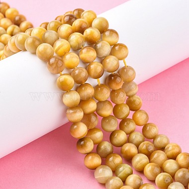 Natural Yellow Tiger Eye Beads Strands(G-G212-8mm-18)-4