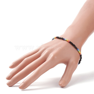 Glass Seed Beaded Stretch Bracelet for Women(BJEW-JB08616)-3