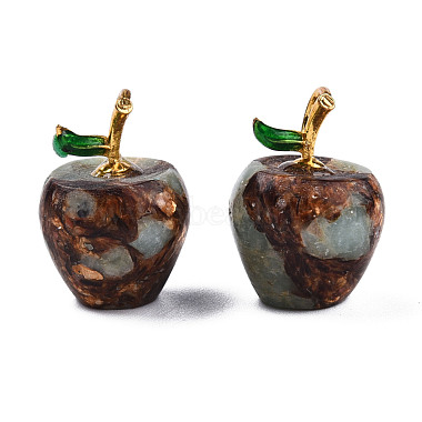 Synthetic Gold Line Imperial Jasper Pendants(G-N330-67A)-2