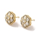 Brass Micro Pave Cubic Zirconia Earrings for Women(EJEW-E301-04G)-1