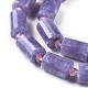 Натуральный лепидолит / пурпурный слюдяный камень бисер пряди(G-F653-21)-3