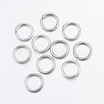 Tarnish Resistant 304 Stainless Steel Open Jump Rings, Round, Stainless Steel Color, 12 Gauge, 13x2mm, Inner Diameter: 9.5mm(STAS-P151-02)