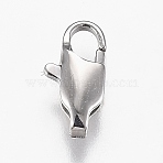 Tarnish Resistant 316 Surgical Stainless Steel Lobster Claw Clasps, Manual Polishing, Stainless Steel Color, 11x5.5x3mm, Hole: 2x1.5mm(STAS-Z013-01A)