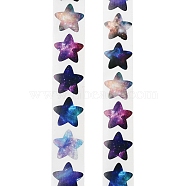Self-Adhesive Paper Gift Tag Stickers, for Party, Decorative Presents, Star, Indigo, 27mm, 500pcs/roll(AJEW-Z030-02C)
