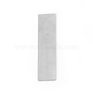 304 Stainless Steel Big Pendants,  Blank Stamping Tags, Rectangle, Silver, 64x16x1.8mm(STAS-I140-31S)