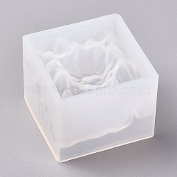 Silicone Molds, Resin Casting Molds, For UV Resin, Epoxy Resin Jewelry Making, Mountain, White, 54x54x41mm, Inner Diameter: 50x50mm(DIY-WH0079-66)