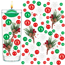 DIY Christmas Vase Fillers for Centerpiece Floating Candles, Including Artificial Pine Needle, Small Berries Pinecones, Plastic Imitation Pearl Beads, Resin Cabochons, Nail Art Decoration, Mixed Color, Tree: 105x70x60mm(DIY-BC0006-85)