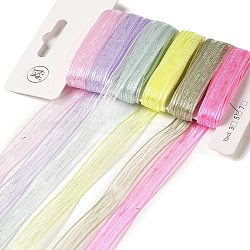 Polyester and Nylon Ribbon Sets, for Bowknot Making, Gift Wrapping, Mixed Color, 3/8 inch(9~11mm), about 5.00 Yards(4.57m)/Bag(DIY-Z029-01A)
