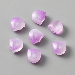 Handmade Lampwork Beads, Tulip, Lilac, 9x9x5.5mm, Hole: 1mm(LAMP-CJC0008-08A-03)