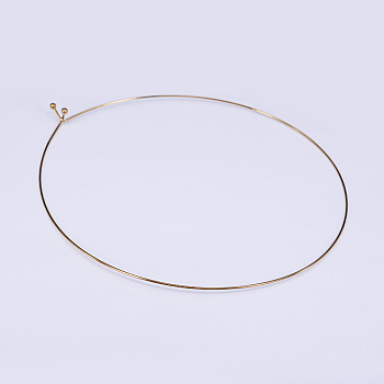 304 Stainless Steel Choker Necklaces, Real 18K Gold Plated, Inner Diameter: 13cm