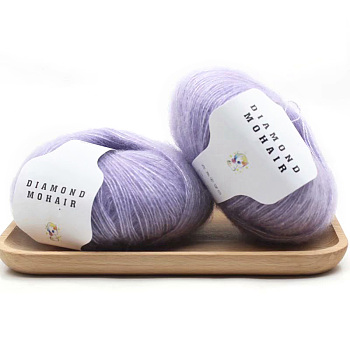 Wool Yarn, for Weaving, Knitting & Crochet, Medium Purple, 1mm