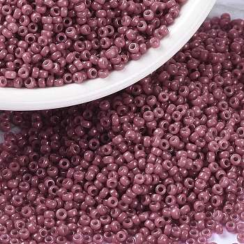 MIYUKI Round Rocailles Beads, Japanese Seed Beads, 15/0, (RR4468) Duracoat Dyed Opaque Pansy, 1.5mm, Hole: 0.7mm, about 5555pcs/10g