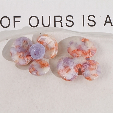 Coral Flower Cellulose Acetate Cabochons