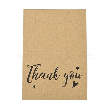 Kraft Paper Thank You Greeting Cards(DIY-F120-01H)-4