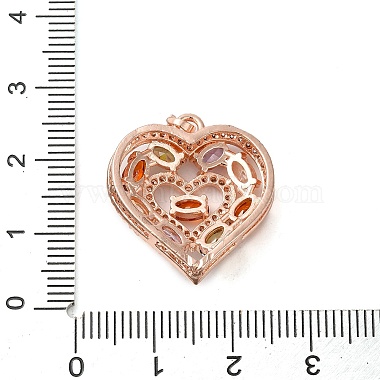 Brass Micro Pave Cubic Zirconia Pendants(KK-D061-09RG)-3