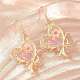 Alloy & Dried Flower Dangle Earrings(AL-Z001-01G-01)-3