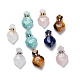 Natural Mixed Gemstone Perfume Bottle Pendants(G-D058-11)-1