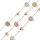 Chaînes de perles carrées en quartz rose naturel(AJEW-J035-02G-07)-1