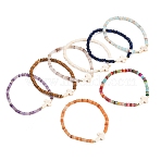 8Pcs Natural & Synthetic Gemstone Chip & Cross Stretch Bracelets, Stackable Bracelets for Women, Inner Diameter: 2-1/8 inch(5.5cm)(BJEW-JB11390)
