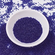 MIYUKI Delica Beads, Cylinder, Japanese Seed Beads, 11/0, (DB0707) Transparent Cobalt, 1.3x1.6mm, Hole: 0.8mm, about 10000pcs/bag, 50g/bag(SEED-X0054-DB0707)