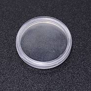 Plastic Box, Flat Round, Clear, 2.8x0.5cm(CON-WH0080-81)