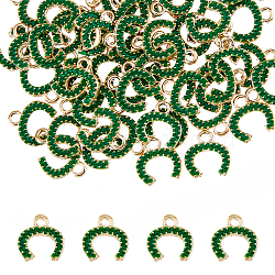 HOBBIESAY 60Pcs Alloy Enamel Charms, Horseshoe Charms, Golden, 12x12x2mm, Hole: 2mm(ENAM-HY0001-34)