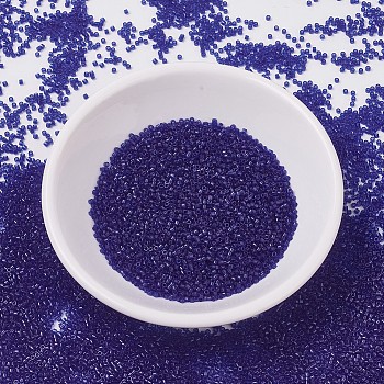 MIYUKI Delica Beads, Cylinder, Japanese Seed Beads, 11/0, (DB0707) Transparent Cobalt, 1.3x1.6mm, Hole: 0.8mm, about 10000pcs/bag, 50g/bag