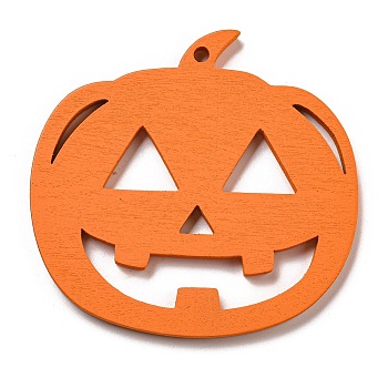 Halloween Wood Hanging Sign, for Home Halloween Party Decorations, Pumpkin, 68x71x4.5mm, Hole: 3mm