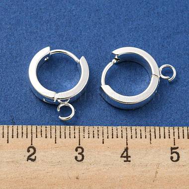 201 Stainless Steel Huggie Hoop Earrings Findings(STAS-A167-01S-S)-3