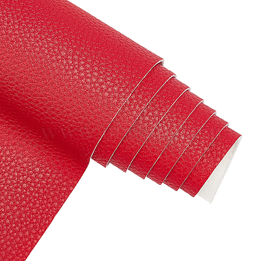 Red Imitation Leather Other Fabric