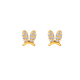 ラインストーン付きのかわいいウサギの耳のスタッド(TB9087-1)-1