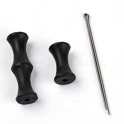 Silicone Archery Finger Guard, Fingers Protective Gear, for Shooting Bow Arrow, Black, 35x10mm, Hole: 2mm(FIND-WH0076-99B)