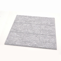 Sound-absorbing Felt Board, Photo Wall Stickers, with Adhesive Back, for Wall Decoration, Square, Silver, 30x30x0.9cm(AJEW-WH0018-79B)